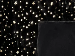 Outlet Beliani Coperta ALAZEYA Nero Oro Nero