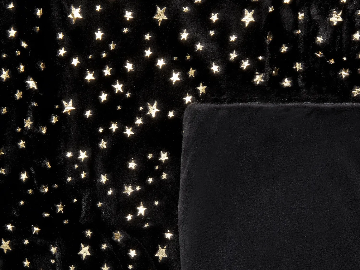 Outlet Beliani Coperta ALAZEYA Nero Oro Nero