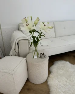 New Beliani Coperta AMPARA Cotone sporco Bianco