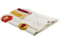 Best Beliani Coperta AMROHA Cotone 130 x 180 cm Multicolore Arancione Beige Giallo Rosso Multicolore