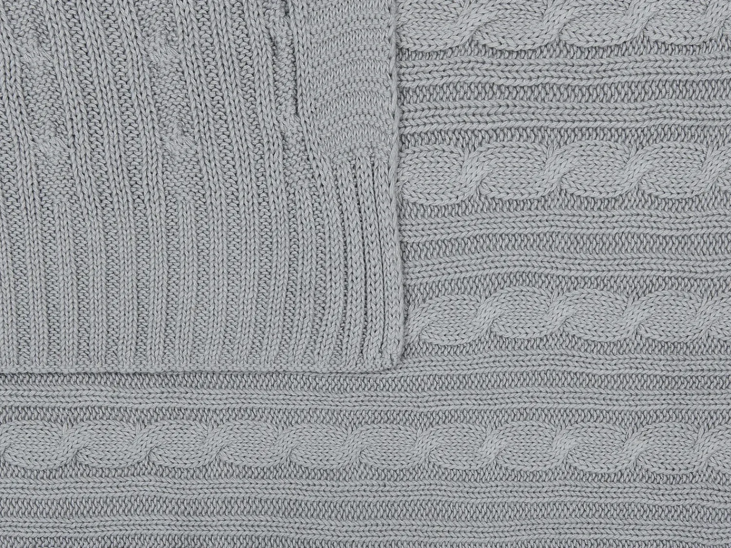 Discount Beliani Coperta ANAMUR Cotone 110 x 180 cm chiaro Grigio