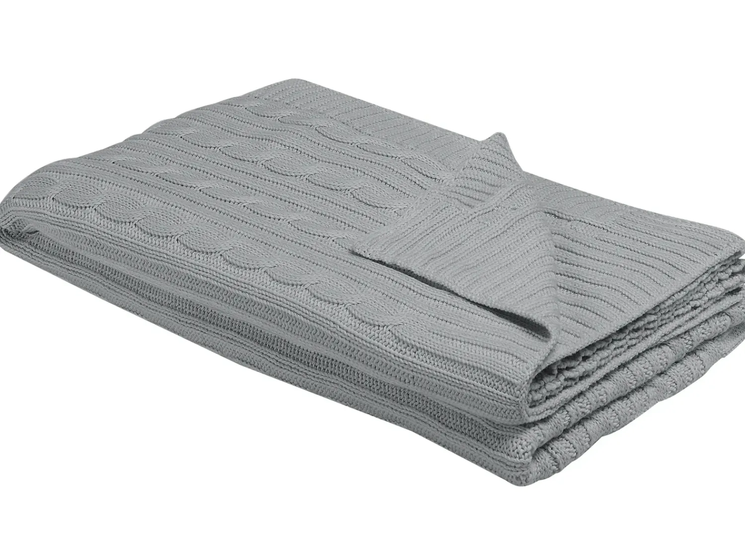 Discount Beliani Coperta ANAMUR Cotone 110 x 180 cm chiaro Grigio