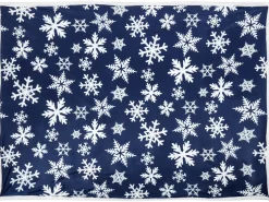 Beliani Coperta ANISE 150 x 200 cm Blu scuro Bianco Blu