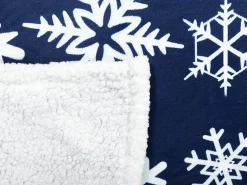 Beliani Coperta ANISE 150 x 200 cm Blu scuro Bianco Blu