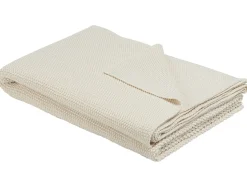 Best Beliani Coperta ASAKA Cotone 130 x 180 cm Beige