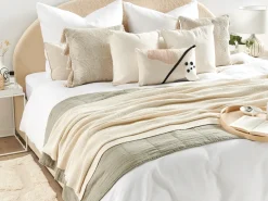 Best Beliani Coperta ASAKA Cotone 130 x 180 cm Beige