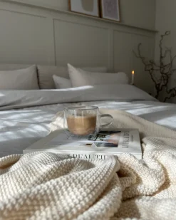 Best Beliani Coperta ASAKA Cotone 130 x 180 cm Beige