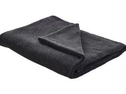 Outlet Beliani Coperta ASAKA Cotone 130 x 180 cm scuro Grigio