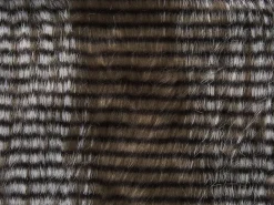 Beliani Coperta ASDAD Tessuto Marrone Bianco Marrone