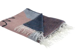 Best Beliani Coperta BAIDI 130 x 170 cm Multicolore Arancione Blu Verde Multicolore