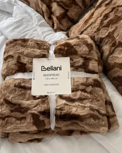 Discount Beliani Coperta BAKIRA Finta pelliccia Marrone