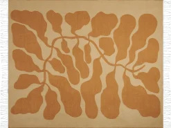 Hot Beliani Coperta BANGRE 130 x 170 cm Arancione Beige Arancione