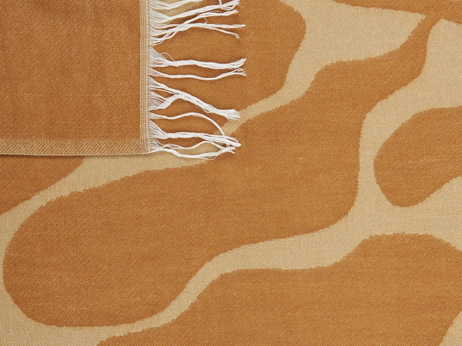 Hot Beliani Coperta BANGRE 130 x 170 cm Arancione Beige Arancione