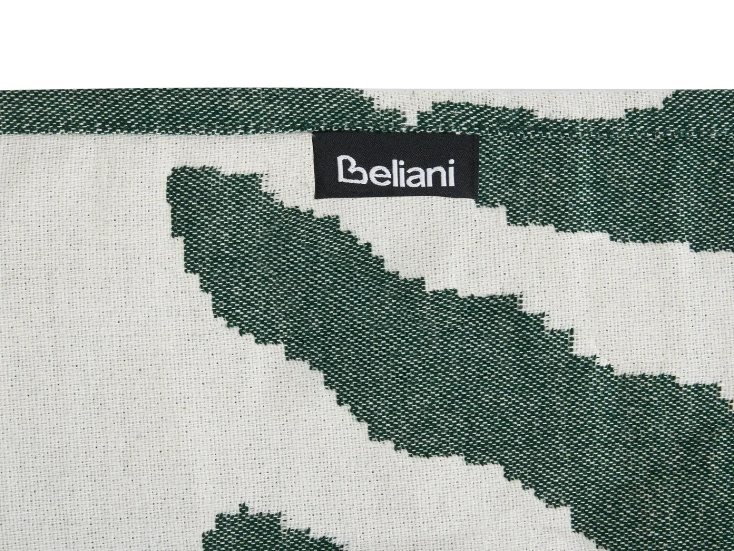 Outlet Beliani Coperta BARTAR Tessuto 130 x 170 cm Verde Bianco Verde
