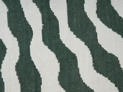 Outlet Beliani Coperta BARTAR Tessuto 130 x 170 cm Verde Bianco Verde