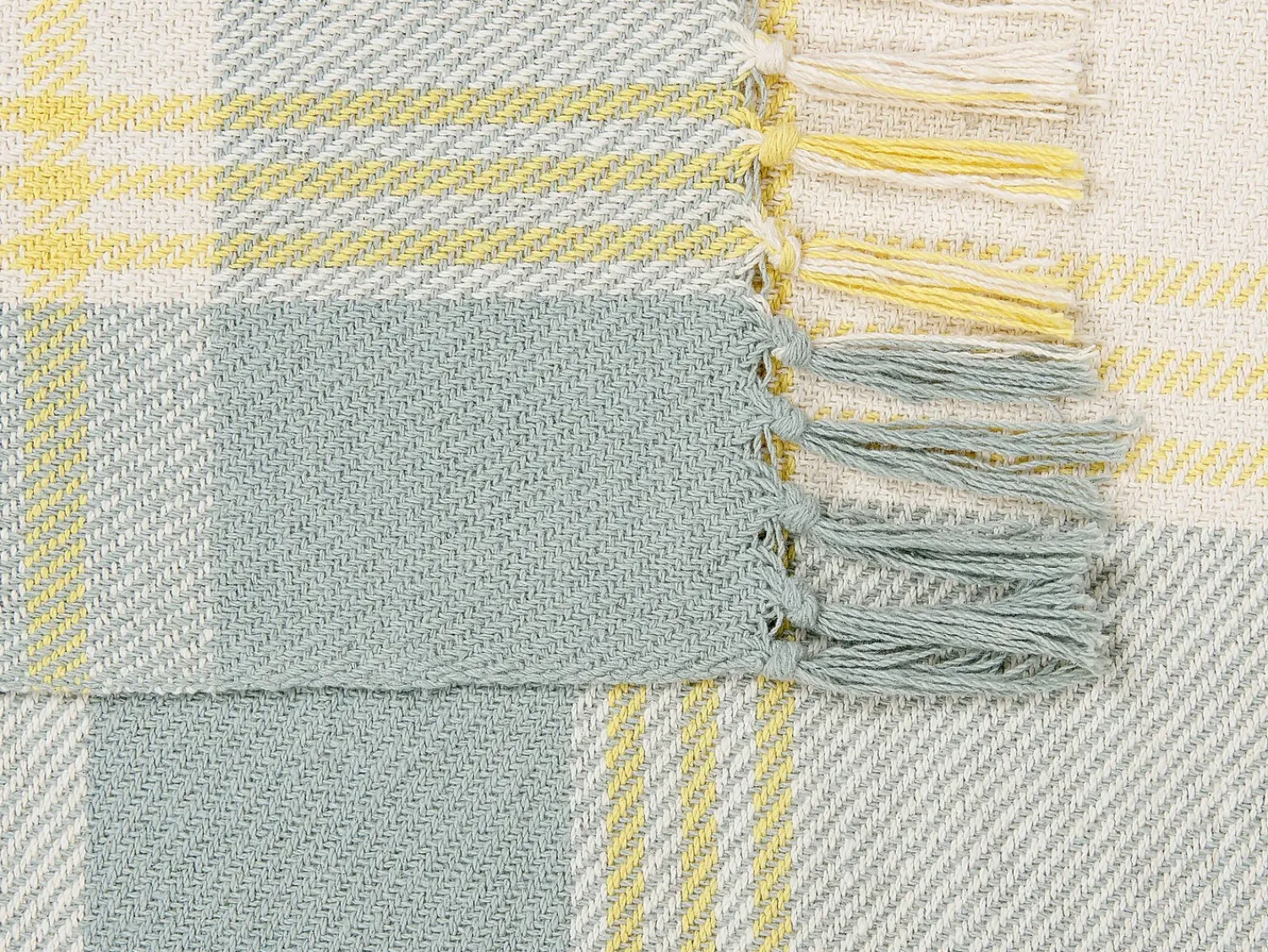 Best Beliani Coperta BETALI Cotone 125 x 150 cm Giallo Giallo Verde
