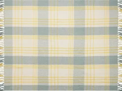 Best Beliani Coperta BETALI Cotone 125 x 150 cm Giallo Giallo Verde