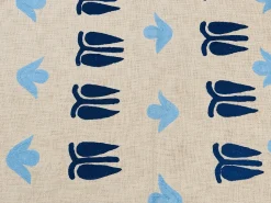 Best Beliani Coperta BHIND Cotone 130 x 180 cm Beige Beige Blu