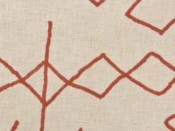 Beliani Coperta BHIWANI Cotone 130 x 180 cm Beige Beige Rosso