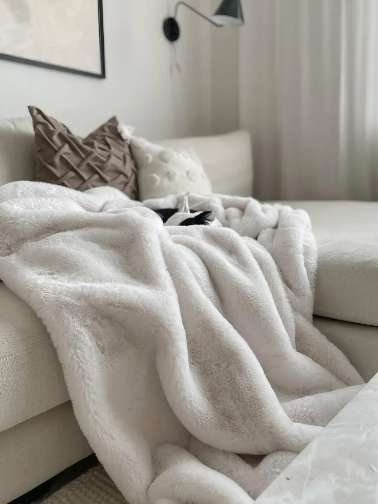 Clearance Beliani Coperta CHAAB sporco Bianco