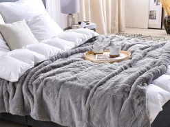 Discount Beliani Coperta CHAAB chiaro Grigio