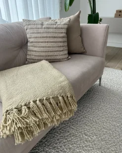 Hot Beliani Coperta CHAOHANI Tessuto Beige