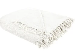 Online Beliani Coperta CHAOHANI Tessuto sporco Bianco