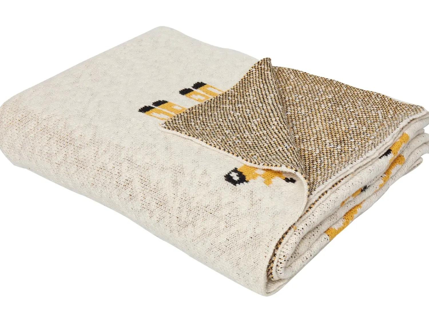 Sale Beliani CHILARI Cotone 130 x 170 cm Beige Beige Giallo Nero