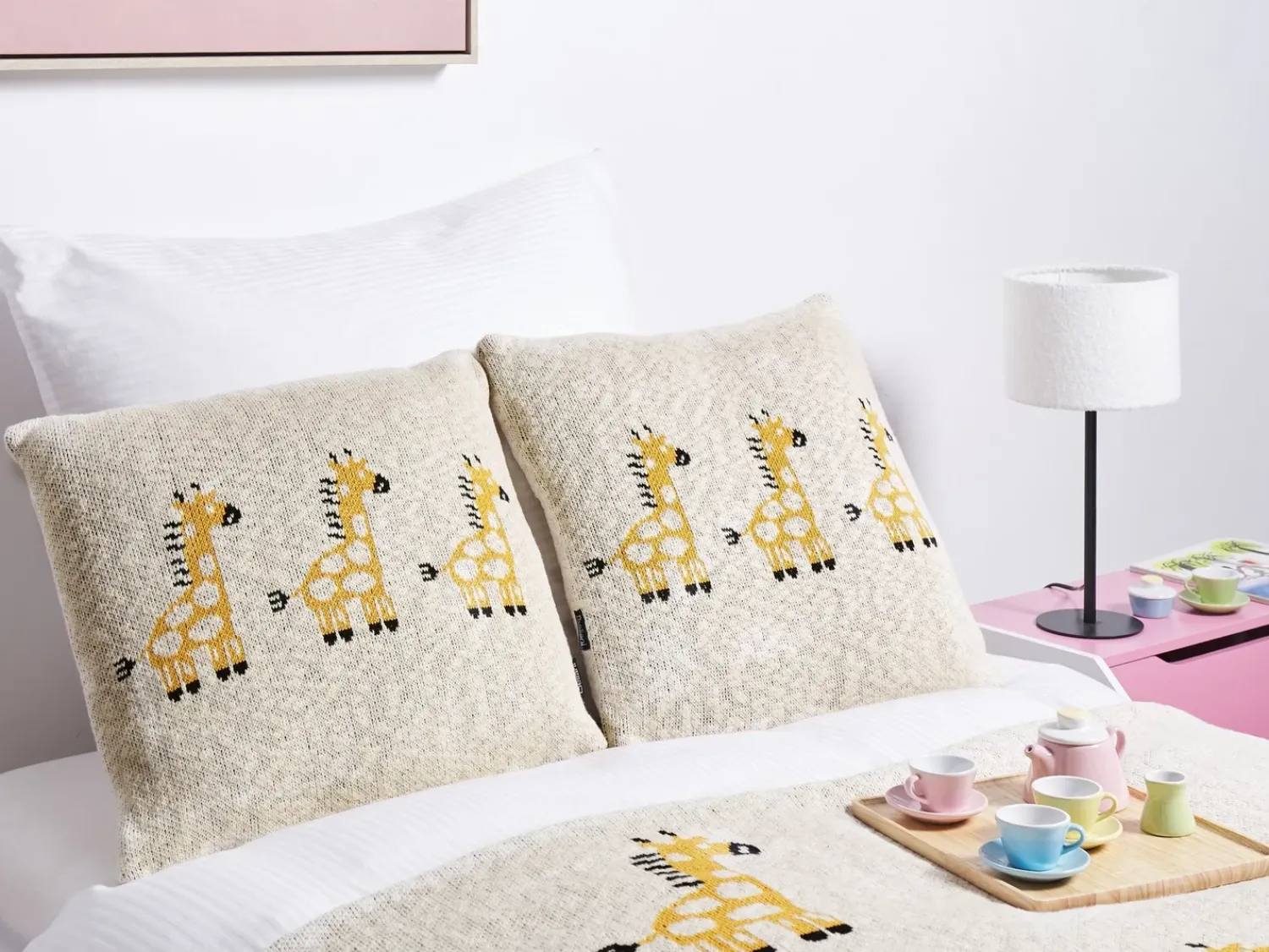 Sale Beliani CHILARI Cotone 130 x 170 cm Beige Beige Giallo Nero