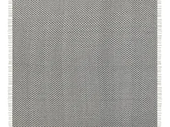 Clearance Beliani Coperta CHYAMA Cotone Nero Bianco Nero