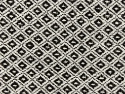 Clearance Beliani Coperta CHYAMA Cotone Nero Bianco Nero