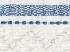 Discount Beliani Coperta CUBUK 130 x 150 cm Multicolore Bianco Blu Rosso Multicolore