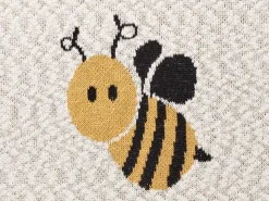 Discount Beliani Coperta DRAGAN Cotone 130 x 170 cm Beige chiaro Beige Giallo Nero