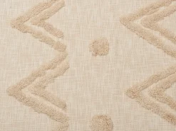 Beliani Coperta FATEHPUR Cotone 130 x 180 cm Beige