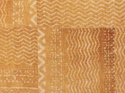 Outlet Beliani Coperta FIROZABAD Cotone 130 x 180 cm Arancione Beige Giallo