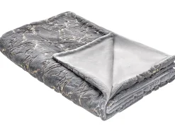Outlet Beliani Coperta GODAVARI Grigio Oro Grigio