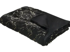 Online Beliani Coperta GODAVARI Nero Oro Nero