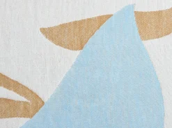 Beliani Coperta HAKUI 130 x 170 cm Blu Beige Blu Marrone