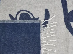 Online Beliani Coperta HALEDE 130 x 170 cm Blu Beige Blu