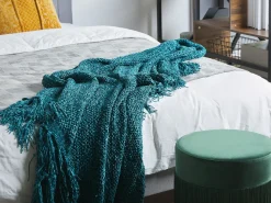 New Beliani Coperta HAMAT 150 x 200 cm smeraldo Verde