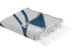 Discount Beliani Coperta HAPREK 130 x 170 cm Blu Blu Grigio