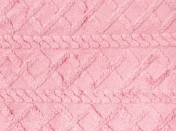 Outlet Beliani Coperta HONEYCOMB 150 x 200 cm Rosa Bianco Rosa