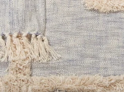 Discount Beliani Coperta HOSPET Cotone 130 x 180 cm Grigio Beige Grigio