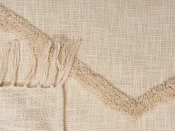 Best Beliani Coperta JAUNPUR Cotone 130 x 180 cm Beige