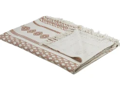 Best Beliani Coperta JORHAT Cotone 130 x 180 cm Beige Beige Marrone