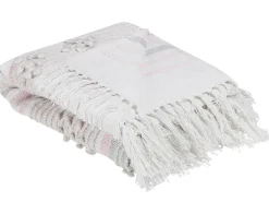 New Beliani Coperta KAMAN Tessuto 125 x 150 cm Rosa