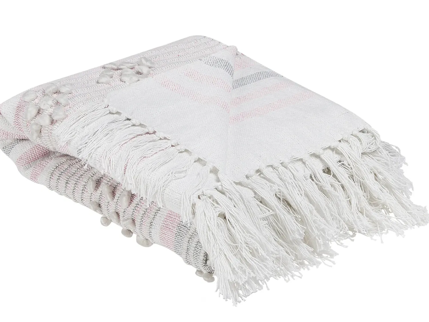 New Beliani Coperta KAMAN Tessuto 125 x 150 cm Rosa