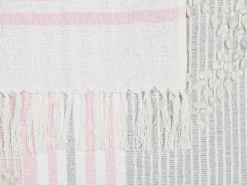 New Beliani Coperta KAMAN Tessuto 125 x 150 cm Rosa