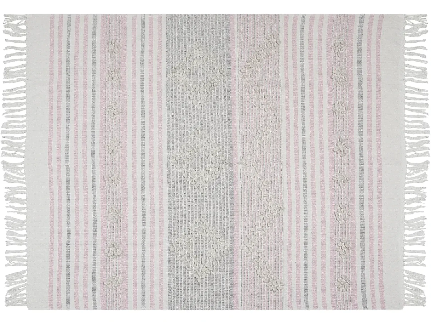 New Beliani Coperta KAMAN Tessuto 125 x 150 cm Rosa
