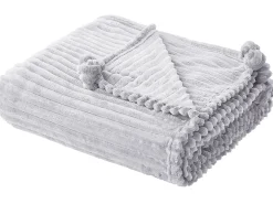Clearance Beliani Coperta KAWERI 150 x 200 cm chiaro Grigio